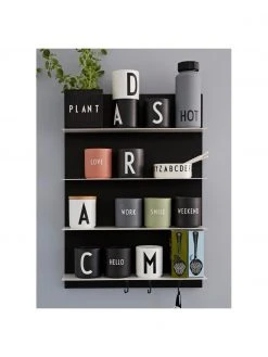 Design Letters Design Becher Favourite HELLO in Schwarz mit Schriftzug, Ø 8 x H 9 cm, 250 ml -Küche Geschäft Design Becher Favourite HELLO in Schwarz mit Schriftzug 3