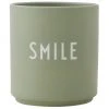 Design Letters Design Becher Favourite SMILE in Mint mit Schriftzug, Ø 8 x H 9 cm, 250 ml