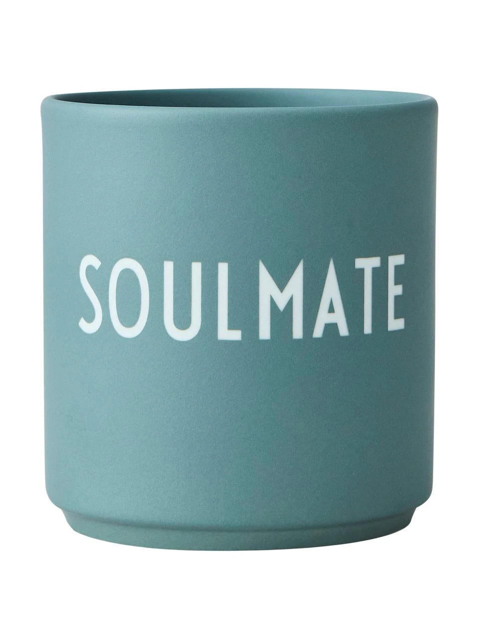 Design Letters Design Becher Favourite SOULMATE in Grün mit Schriftzug, Ø 8 x 9 cm, 250 ml 1 Design Letters Design Becher Favourite SOULMATE in Grün mit Schriftzug, Ø 8 x 9 cm, 250 ml