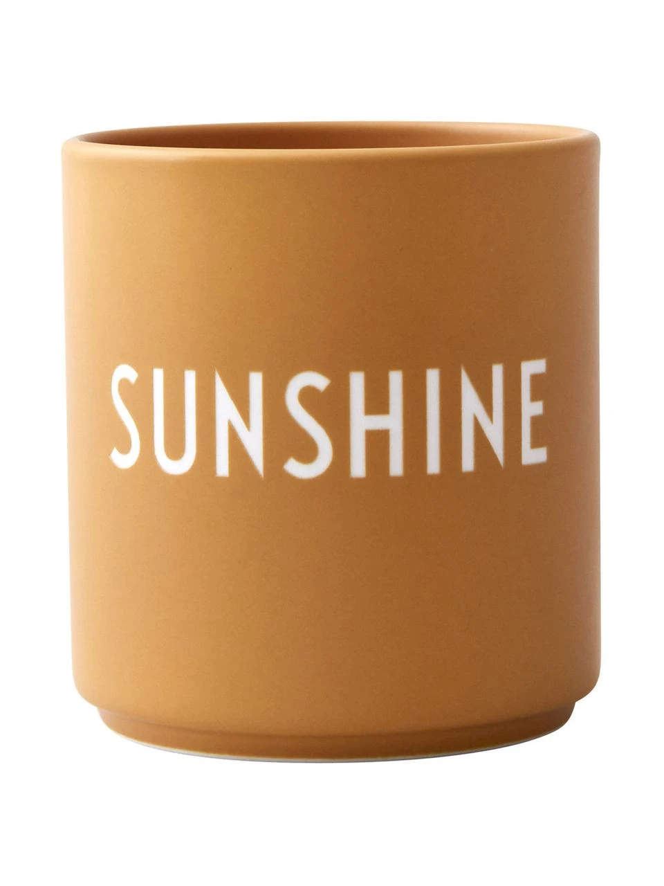 Design Letters Design Becher Favourite SUNSHINE in Gelb mit Schriftzug, Ø 8 x H 9 cm, 250 ml 1 Design Letters Design Becher Favourite SUNSHINE in Gelb mit Schriftzug, Ø 8 x H 9 cm, 250 ml