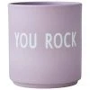 Design Letters Design Becher Favourite YOU ROCK in Lila mit Schriftzug, Ø 8 x 9 cm, 250 ml