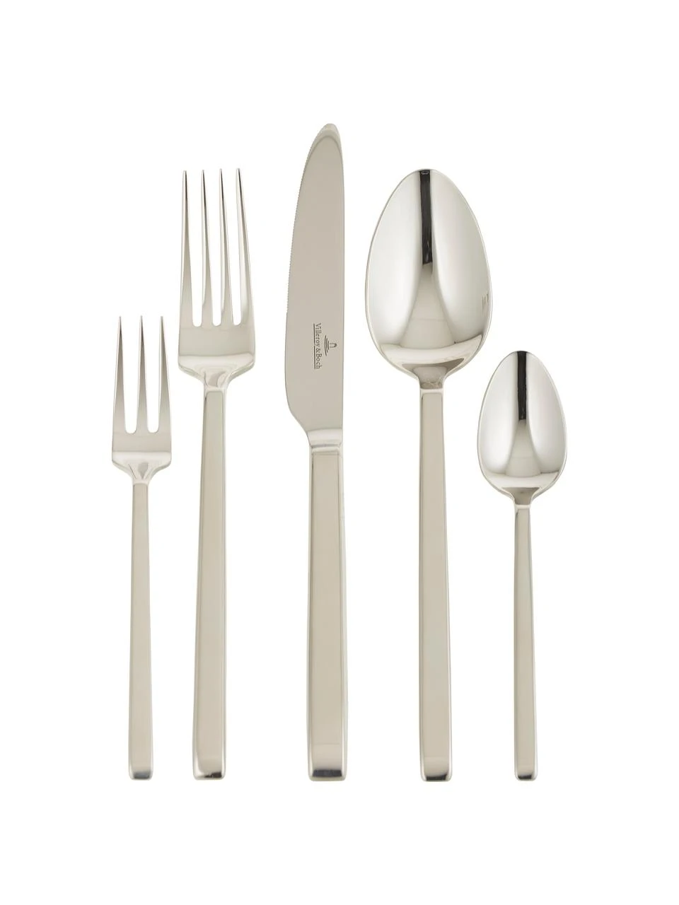Villeroy & Boch Design-Besteck-Set La Classica in Silber hochglanzpoliert, 6 Personen (30-tlg.), Set mit verschiedenen Größen 1 Villeroy & Boch Design-Besteck-Set La Classica in Silber hochglanzpoliert, 6 Personen (30-tlg.), Set mit verschiedenen Größen