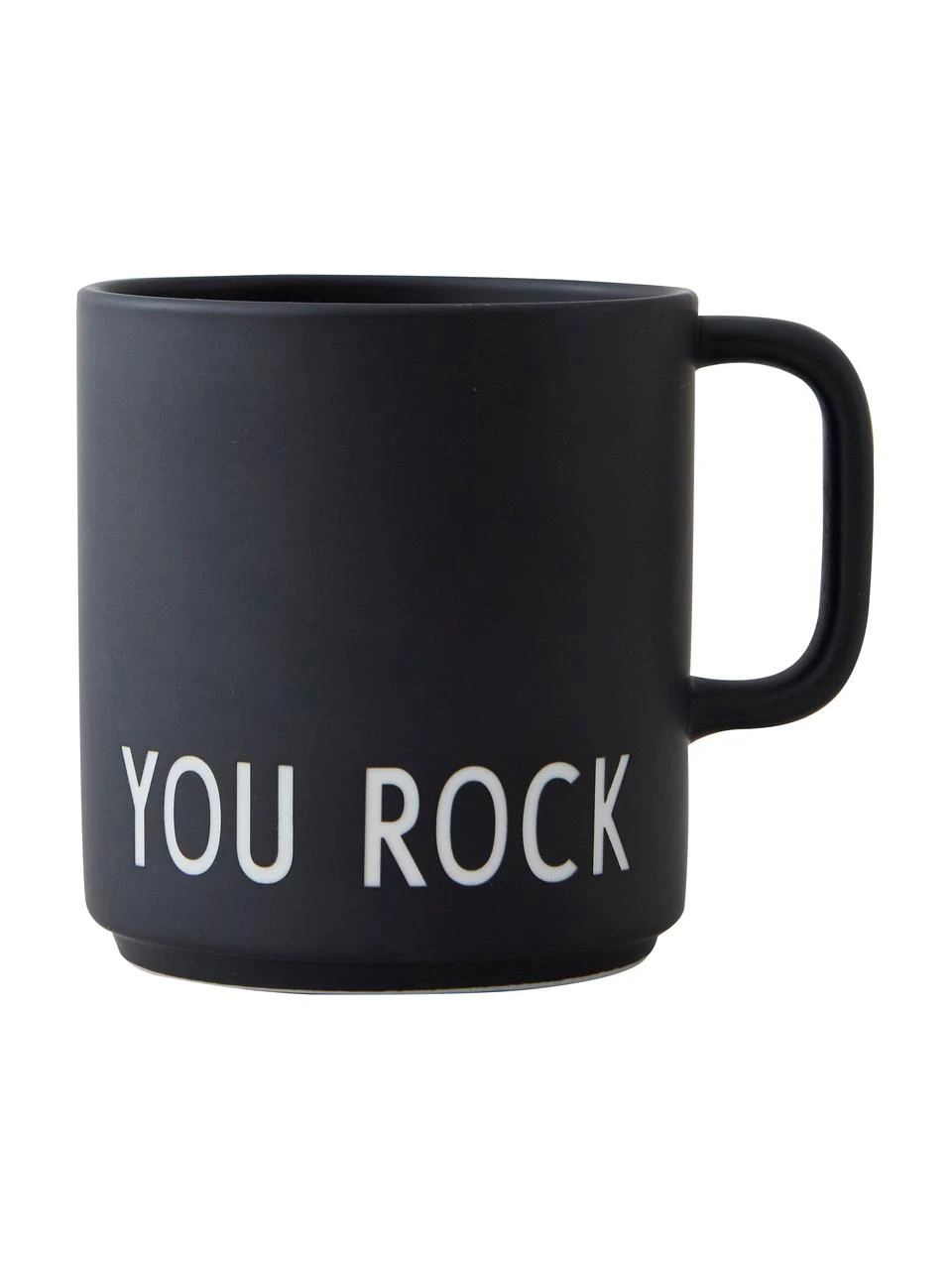 Design Letters Design Kaffeetasse Favourite YOU ROCK in Schwarz mit Schriftzug, Ø 10 x H 9 cm, 250 ml 1 Design Letters Design Kaffeetasse Favourite YOU ROCK in Schwarz mit Schriftzug, Ø 10 x H 9 cm, 250 ml