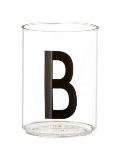 Design Letters Design Wasserglas Personal mit Buchstaben (Varianten von A bis Z), Wasserglas B, 300 ml