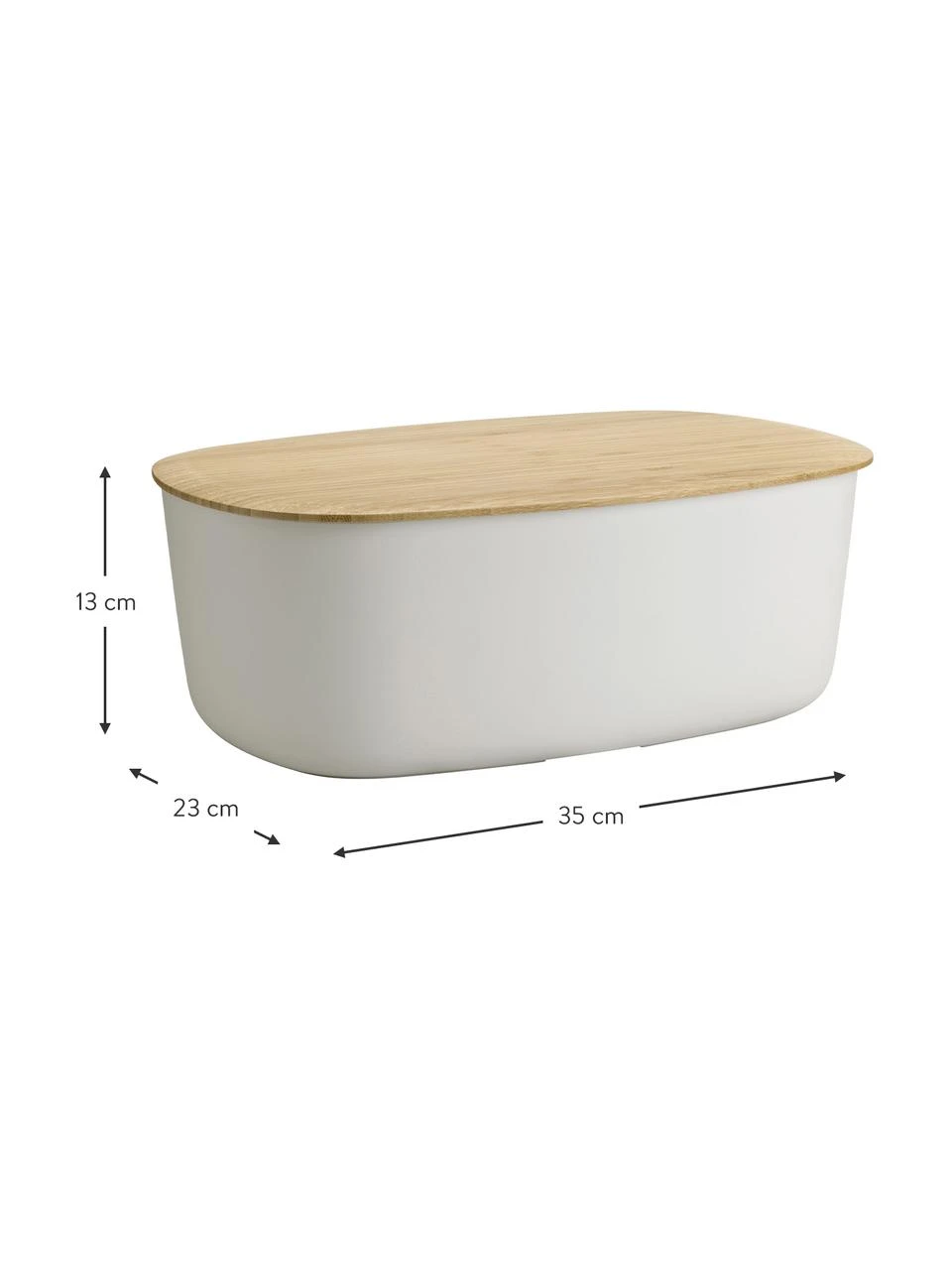 Stelton Designer Brotkasten Box-It in Hellgrau mit Schneidebrett als Deckel, B 35 x H 13 cm 3 Stelton Designer Brotkasten Box-It in Hellgrau mit Schneidebrett als Deckel, B 35 x H 13 cm – Bild 3