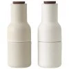 Menu Designer Keramik-Salz- & Pfefferm&uuml;hle Bottle Grinder mit Walnussholzdeckel, Ø 8 x H 21 cm