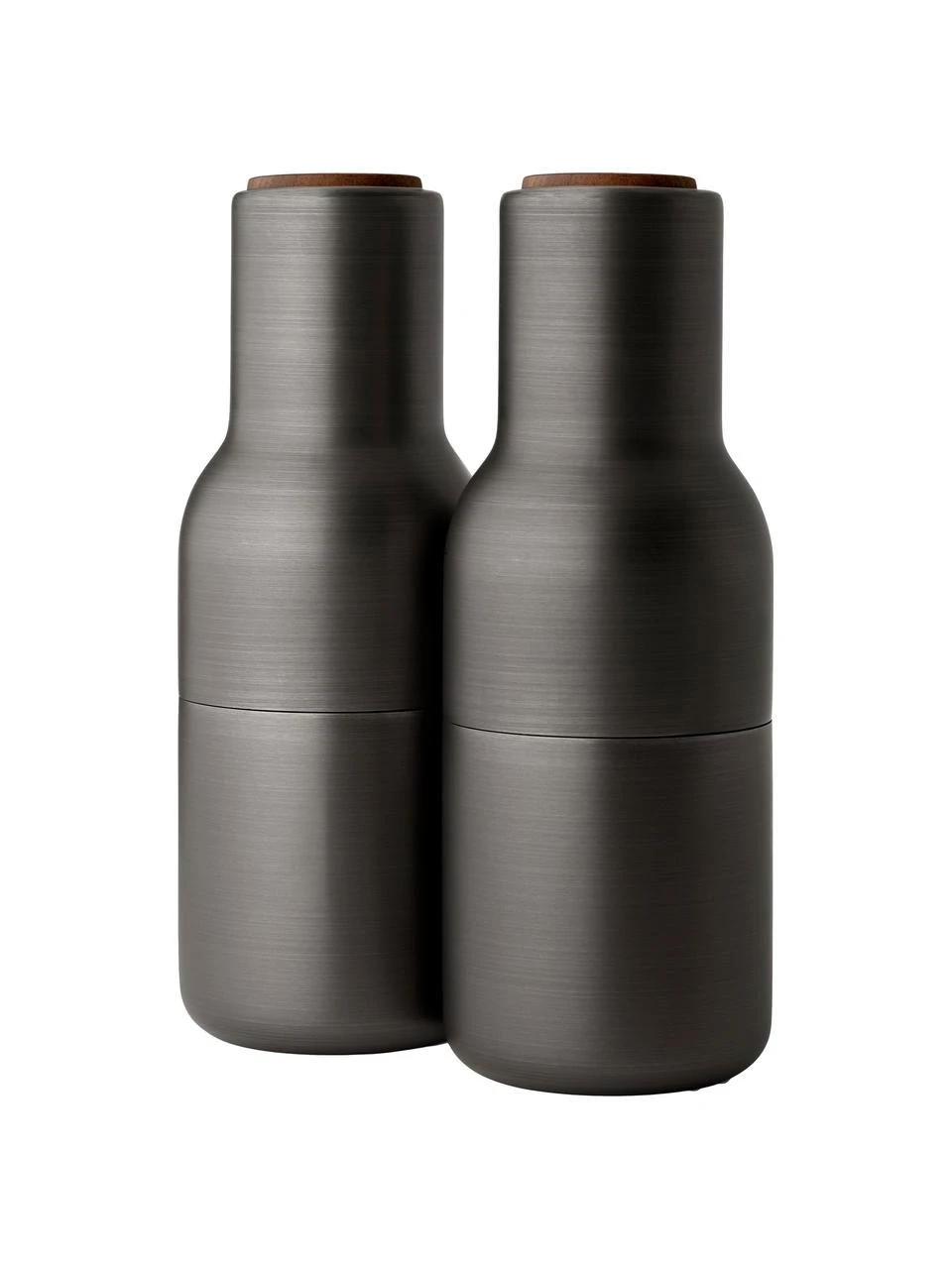 Menu Designer Salz- & Pfeffermühle Bottle Grinder in Anthrazit mit Walnussholzdeckel, Ø 8 x H 21 cmNur noch wenige verfügbar 4 Menu Designer Salz- & Pfeffermühle Bottle Grinder in Anthrazit mit Walnussholzdeckel, Ø 8 x H 21 cmNur noch wenige verfügbar – Bild 4