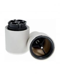 Menu Designer Salz- & Pfeffermühle Bottle Grinder in Anthrazit/Hellgrau mit Edelstahldeckel, Ø 8 x H 21 cm -Küche Geschäft Designer Salz and Pfeffermuhle Bottle Grinder in AnthrazitHellgrau mit Edelstahldeckel 4