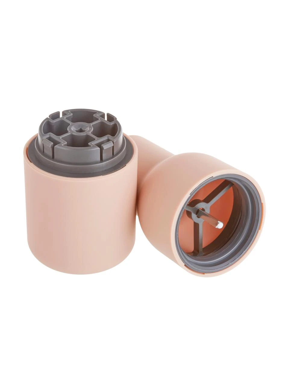 Designer Salz- & Pfeffermühle Bottle Grinder in Rosatönen mit Walnussholzdeckel, Korpus: Kunststoff, Mahlwerk: Keramik, Deckel: Walnussholz, Rosatöne, Ø 8 x H 21 cm Menu Designer Salz- & Pfeffermühle Bottle Grinder in Rosatönen mit Walnussholzdeckel, Ø 8 x H 21 cm -Küche Geschäft Designer Salz and Pfeffermuhle Bottle Grinder in Rosatonen mit Walnussholzdeckel 3