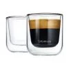 Blomus Doppelwandige Glas-Espressobecher Nero, 2 Stück, Ø 6 x H 7 cm, 80 ml