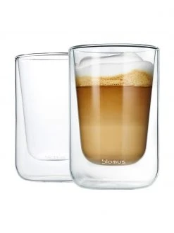 Blomus Doppelwandige Glas-Kaffeebecher Nero, 2 Stück, Ø 8 x H 12 cm, 250 mlNur noch 1 Artikel verfügbar