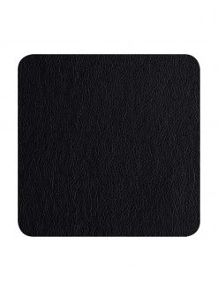 Asa Eckige Kunstleder-Untersetzer Pik in Schwarz, 4 Stück, B 10 x L 10 cm