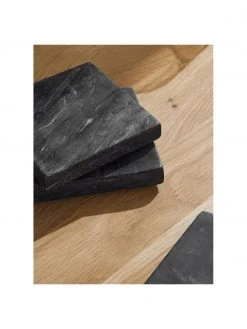 Eckige Marmor-Untersetzer Johana in Schwarz, 4 Stück, B 10 x T 10 cm -Küche Geschäft Eckige Marmor Untersetzer Johana in Schwarz 4 Stuck 2