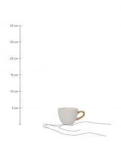 Urban Nature Culture Espressotassen Good Morning in Weiß mit goldfarbenem Griff, 2 Stück, Ø 6 x H 5 cm, 95 ml -Küche Geschäft Espressotassen Good Morning in Weiss mit goldfarbenem Griff 2 Stuck 2