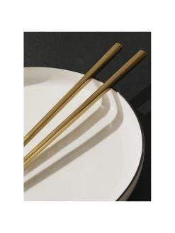 Westwing Collection Essstäbchen Shine in Gold aus Edelstahl, 2 Paar, L 23 cm -Küche Geschäft Essstabchen Shine in Gold aus Edelstahl 2 Paar 2