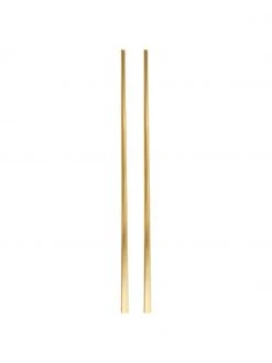 Westwing Collection Essstäbchen Shine in Gold aus Edelstahl, 2 Paar, L 23 cm
