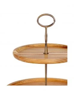 Andrea House Etagere Acacia aus Akazienholz, Ø 27 x H 26 cm -Küche Geschäft Etagere Acacia aus Akazienholz 2
