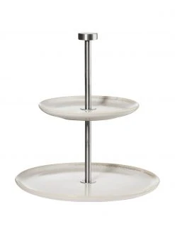 Asa Etagere Saisons aus Steingut in Beige, Ø 22 cm, Ø 22 x H 25 cm