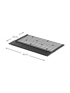 Yamazaki Faltbare Abtropfmatte Tower in Schwarz, L 42 x B 26 cm -Küche Geschäft Faltbare Abtropfmatte Tower in Schwarz 2