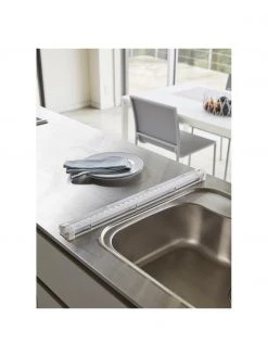 Yamazaki Faltbare Abtropfmatte Tower in Weiß, L 42 x B 26 cm -Küche Geschäft Faltbare Abtropfmatte Tower in Weiss 4