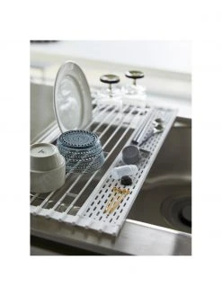 Yamazaki Faltbare Abtropfmatte Tower in Weiß, L 42 x B 26 cm -Küche Geschäft Faltbare Abtropfmatte Tower in Weiss 5