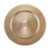 Filigrane Kunststoff-Platzteller Elegance in Gold mit Rillen, Ø 31 cm