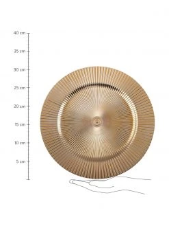 Filigrane Kunststoff-Platzteller Elegance in Gold mit Rillen, Ø 31 cm -Küche Geschäft Filigrane Kunststoff Platzteller Elegance in Gold mit Rillen 2
