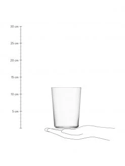 Lsa International Filigrane Wassergl&auml;ser Gio aus d&uuml;nnem Glas, 6 St&uuml;ck, Ø 9 x H 12 cm, 560 ml -Küche Geschäft Filigrane Wasserglaser Gio aus dunnem Glas 6 Stuck 6