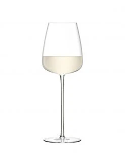 Lsa International Filigrane mundgeblasene Weißweingläser Wine Culture, 2 Stück, Ø 9 x H 26 cm, 490 ml