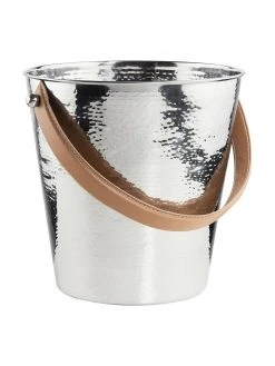 BUTLERS Flaschenkühler Lord aus Edelstahl mit gehämmerter Oberfläche, Ø 24 x H 24 cm