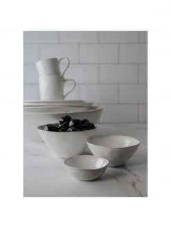 Dutch Rose Frühstück-Set White Organic aus Steingut, 4 Personen (12-tlg.), Set mit verschiedenen GrößenNur noch wenige verfügbar -Küche Geschäft Fruhstuck Set White Organic aus Steingut 4 Personen 12 tlg 2