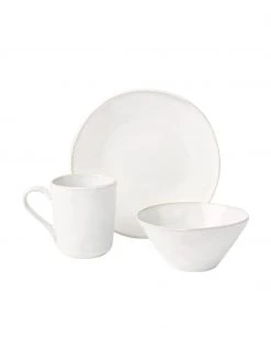 Dutch Rose Frühstück-Set White Organic aus Steingut, 4 Personen (12-tlg.), Set mit verschiedenen GrößenNur noch wenige verfügbar -Küche Geschäft Fruhstuck Set White Organic aus Steingut 4 Personen 12 tlg 3