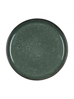 Bitz Frühstücksteller Gastro aus Steingut in Grün, 2 Stück, Ø 21 x H 3 cm