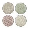 Bloomingville Frühstücksteller Karine mit kleinem Muster, 4er-Set, Ø 20 cm