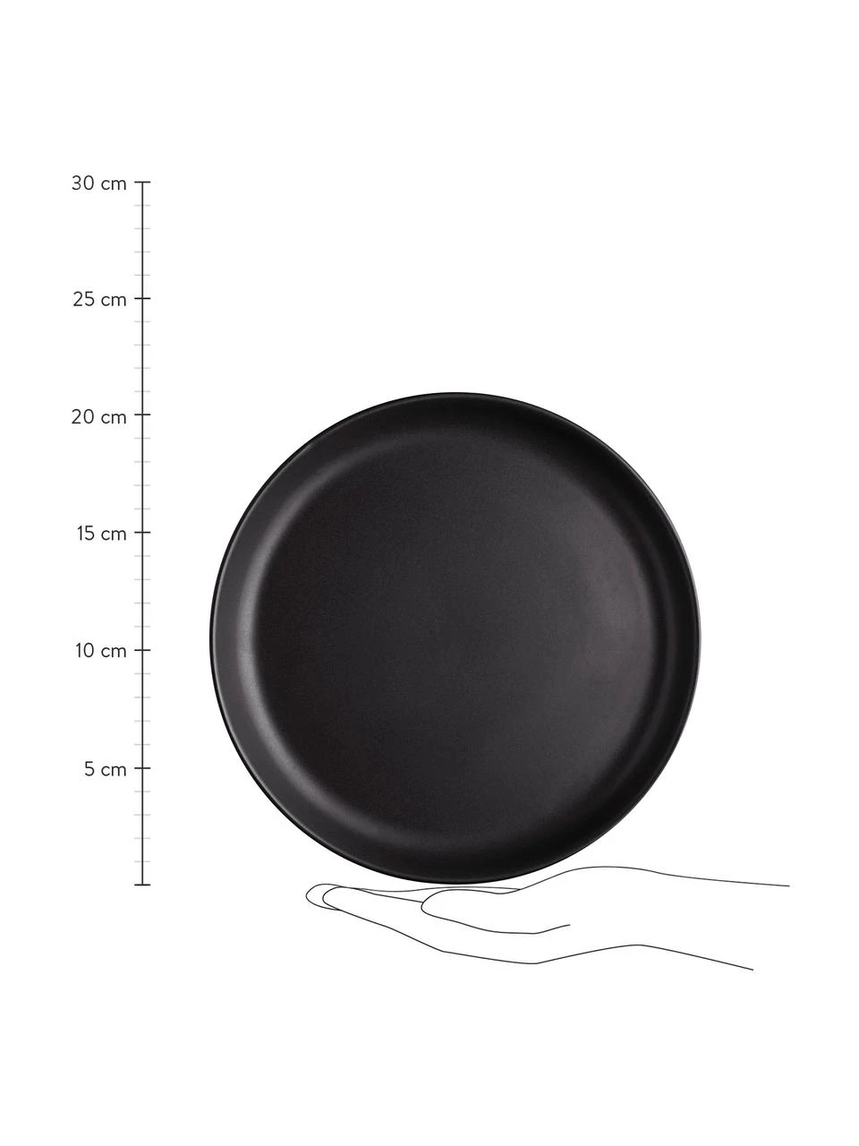 Eva Solo Frühstücksteller Nordic Kitchen aus Steingut in Schwarz matt, 4 Stück, Ø 21 cm 3 Eva Solo Frühstücksteller Nordic Kitchen aus Steingut in Schwarz matt, 4 Stück, Ø 21 cm – Bild 3
