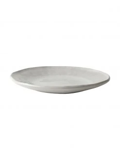 Dutch Rose Frühstücksteller White Organic aus Steingut in Weiß, 4 Stück, Ø 22 x H 3 cm -Küche Geschäft Fruhstucksteller White Organic aus Steingut in Weiss 4 Stuck 4