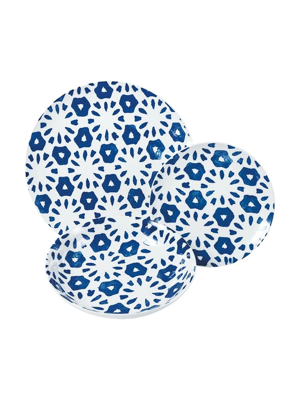 Villa D'Este Home Tivoli Gemustertes Geschirr-Set Bodrum in Blau/Weiß, 18-tlg., Set mit verschiedenen GrößenNur noch wenige verfügbar 5 Villa D'Este Home Tivoli Gemustertes Geschirr-Set Bodrum in Blau/Weiß, 18-tlg., Set mit verschiedenen GrößenNur noch wenige verfügbar – Bild 5