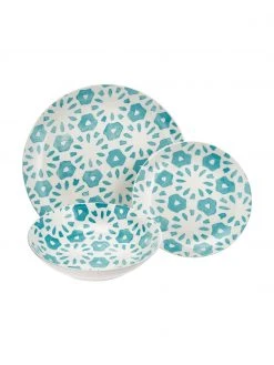 Villa D'Este Home Tivoli Gemustertes Geschirr-Set Bodrum in Türkis/Weiß, 18-tlg., Set mit verschiedenen Größen 3 Villa D'Este Home Tivoli Gemustertes Geschirr-Set Bodrum in Türkis/Weiß, 18-tlg., Set mit verschiedenen Größen -Küche Geschäft Gemustertes Geschirr Set Bodrum in TurkisWeiss 18 tlg 3