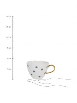 Urban Nature Culture Gepunktete Tasse Good Morning mit goldenem Griff, Ø 11 x H 8 cm, 350 ml -Küche Geschäft Gepunktete Tasse Good Morning mit goldenem Griff 6