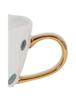 Urban Nature Culture Gepunktete Tasse Good Morning mit goldenem Griff, Ø 11 x H 8 cm, 350 ml -Küche Geschäft Gepunktete Tasse Good Morning mit goldenem Griff 7