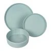 Villa D'Este Home Tivoli Geschirr-Set Gourment aus Steingut in Hellblau, 4 Personen (12-tlg.), Set mit verschiedenen Größen