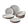 Westwing Collection Geschirr-Set Hali aus Steingut mit reaktiver Glasur, 4 Personen (12-tlg.), Set mit verschiedenen Größen
