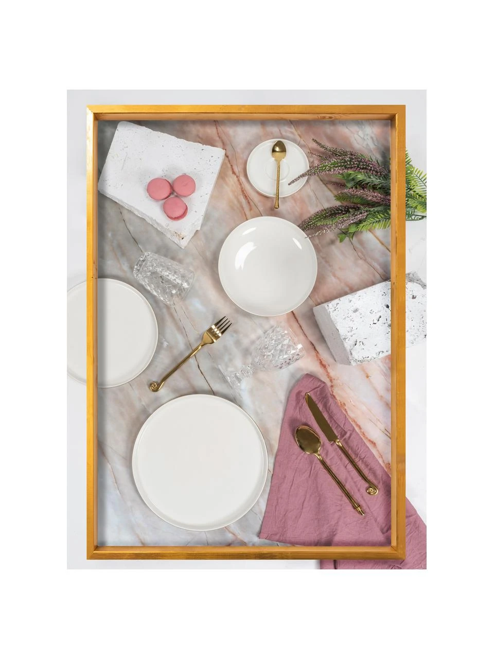 Geschirr-Set Luxury mit goldenem Rand, 4 Personen (12-tlg.), Fine Bone China (Porzellan) Fine Bone China ist ein Weichporzellan, das sich besonders durch seinen strahlenden, durchscheinenden Glanz auszeichnet., Weiß, Goldfarben, Set mit verschiedenen Größen Villa D'Este Home Tivoli Geschirr-Set Luxury mit goldenem Rand, 4 Personen (12-tlg.), Set mit verschiedenen Größen -Küche Geschäft Geschirr Set Luxury mit goldenem Rand 4 Personen 12 tlg 1