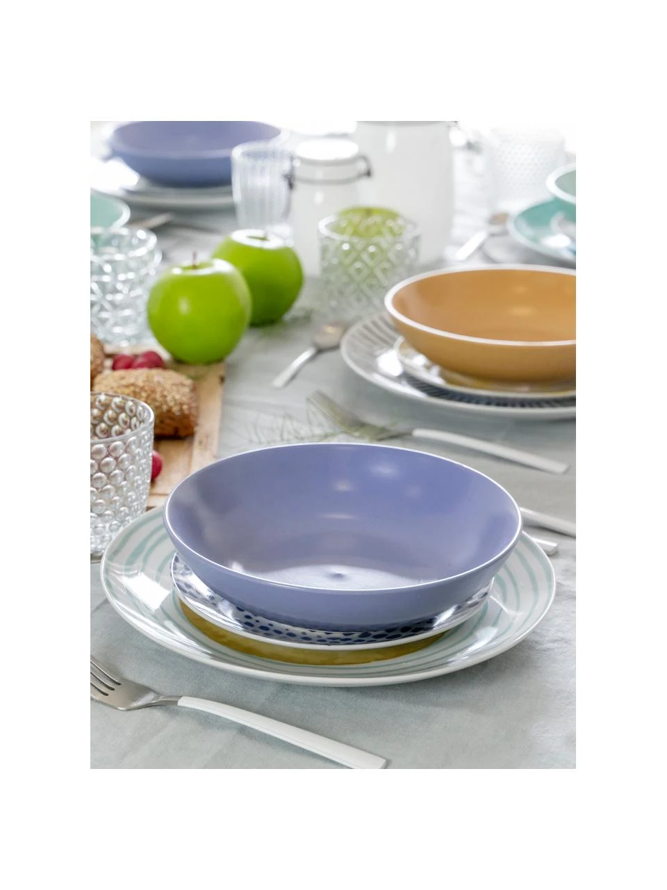 Villa D'Este Home Tivoli Geschirr-Set Marea mit bunten Designs, 6 Personen (18-tlg.), Set mit verschiedenen Größen 3 Villa D'Este Home Tivoli Geschirr-Set Marea mit bunten Designs, 6 Personen (18-tlg.), Set mit verschiedenen Größen – Bild 3