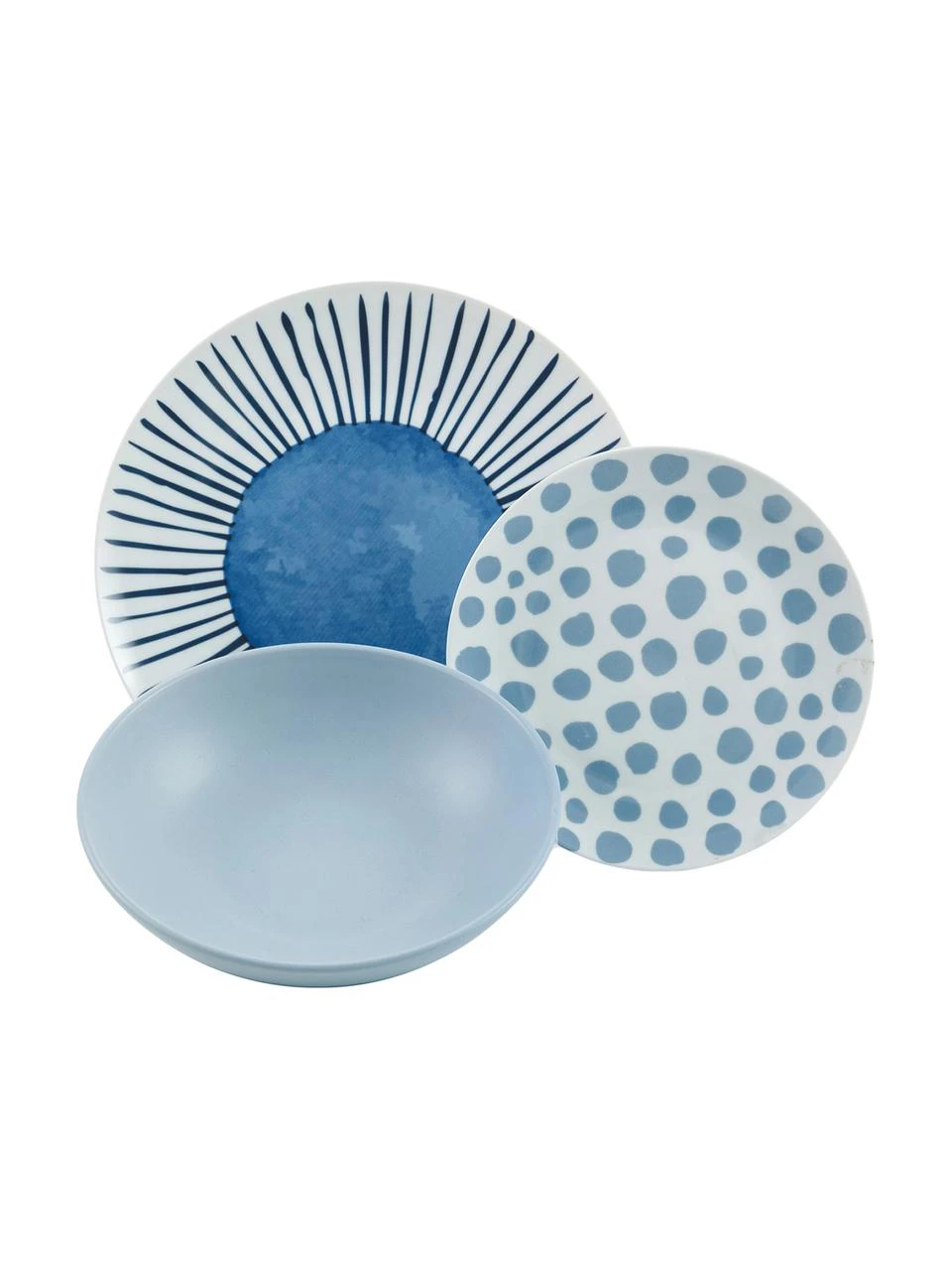 Villa D'Este Home Tivoli Geschirr-Set Marea mit bunten Designs, 6 Personen (18-tlg.), Set mit verschiedenen Größen 4 Villa D'Este Home Tivoli Geschirr-Set Marea mit bunten Designs, 6 Personen (18-tlg.), Set mit verschiedenen Größen – Bild 4