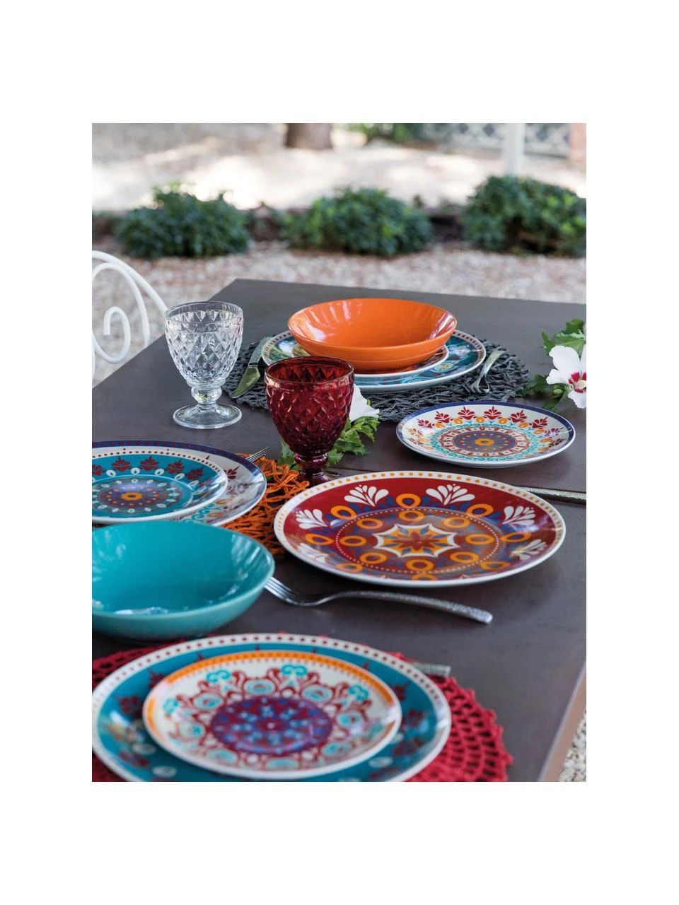 Villa D'Este Home Tivoli Geschirr-Set Shiraz aus Porzellan, 6 Personen (18-tlg.), Set mit verschiedenen Größen 2 Villa D'Este Home Tivoli Geschirr-Set Shiraz aus Porzellan, 6 Personen (18-tlg.), Set mit verschiedenen Größen – Bild 2