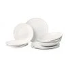 Dutch Rose Geschirr-Set White Organic aus Steingut, 4 Personen (12-tlg.), Set mit verschiedenen Größen
