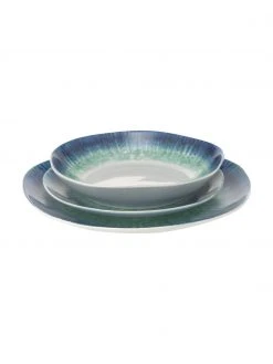 Geschirrset Antille aus Porzellan mit Farbverlauf in Blautönen, 6 Personen (18-tlg.), Set mit verschiedenen Größen -Küche Geschäft Geschirrset Antille aus Porzellan mit Farbverlauf in Blautonen 6 Personen 18 tlg 3