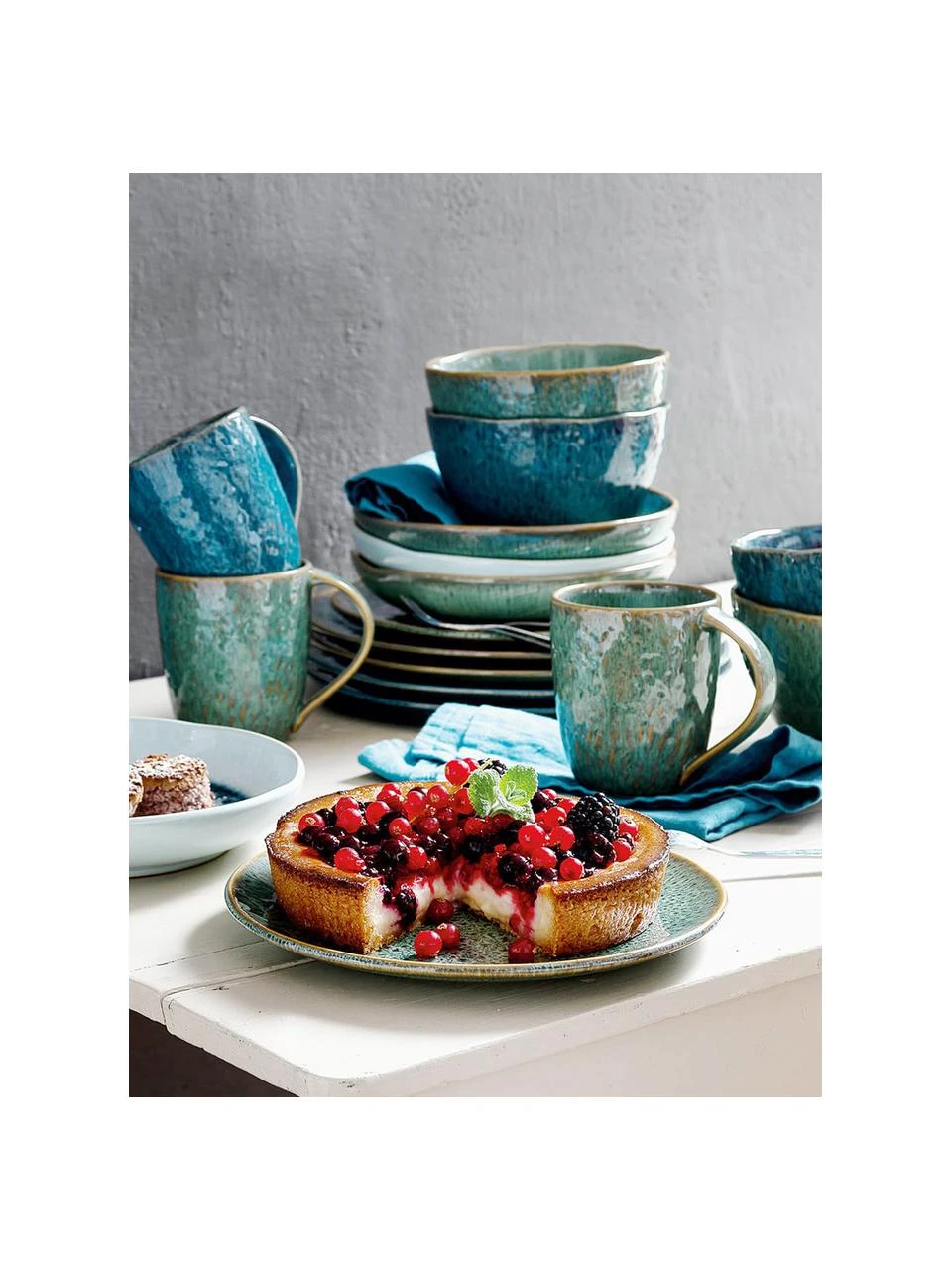 Leonardo Geschirrset Matera in Grün, 6 Personen (18-tlg.), Set mit verschiedenen Größen 2 Leonardo Geschirrset Matera in Grün, 6 Personen (18-tlg.), Set mit verschiedenen Größen – Bild 2