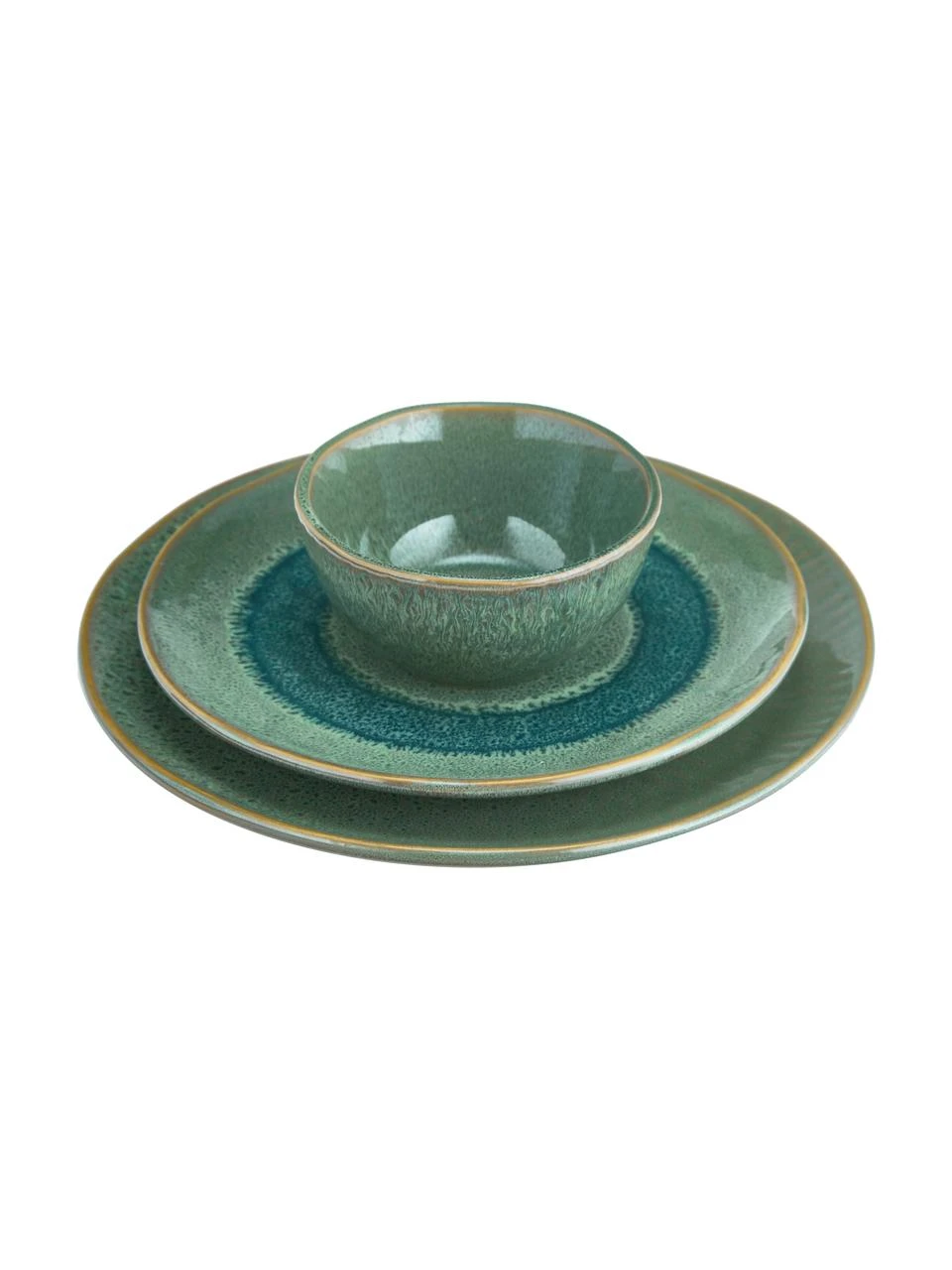 Leonardo Geschirrset Matera in Grün, 6 Personen (18-tlg.), Set mit verschiedenen Größen 1 Leonardo Geschirrset Matera in Grün, 6 Personen (18-tlg.), Set mit verschiedenen Größen